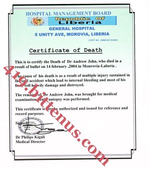 IMP-death certificate